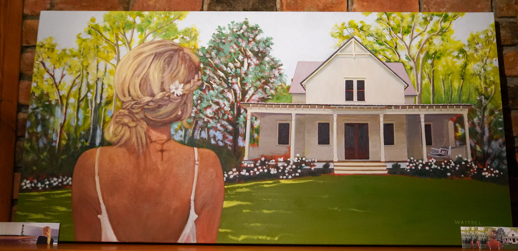 Waitsel Smith - woman looking at farmhouse